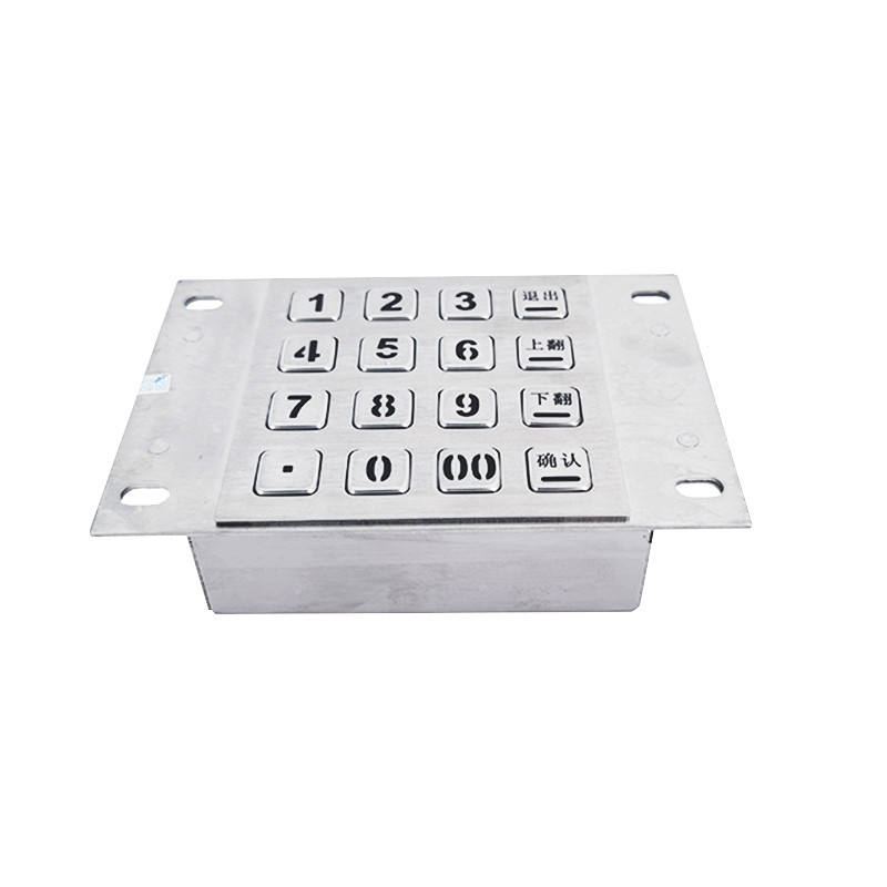 4x4 16 কী 304 স্টেইনলেস স্টীল ধাতু সংখ্যাসূচক কীপ্যাড ব্যাকলাইট স্ব-পরিষেবা কিওস্ক কীপ্যাড